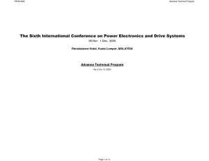 The Sixth International Conference on Power Electronics and Drive