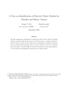 Identification of Discrete Choice Models for Bundles
