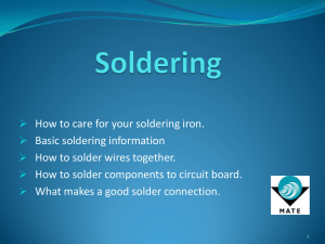 How to care for your soldering iron. Basic soldering information How