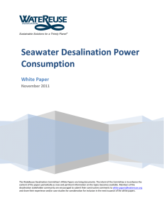 Seawater Desalination Power Consumption