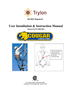 Cougar Safety Cable System User Manual