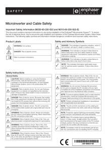 Microinverter and Cable Safety