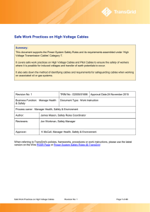 Safe Work Practices on High Voltage Cables