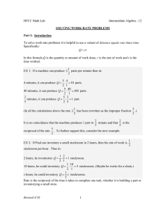 Intermediate Algebra 12: Solving Work-Rate
