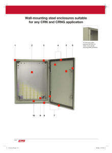 Wall-mounting steel enclosures suitable for any CRN and CRNG