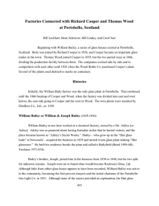 Factories Connected with Richard Cooper and Thomas Wood at