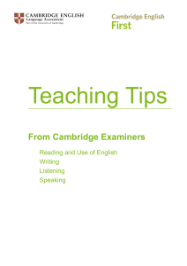 Teaching Tips - Cambridge English