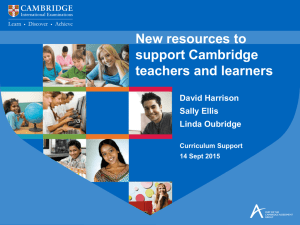 A Learner`s Guide to the Cambridge Research Report