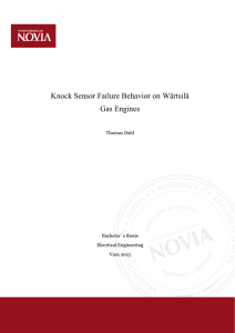 Knock Sensor Failure Behavior on Wärtsilä Gas Engines