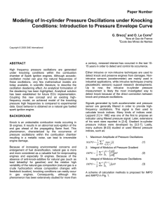 Modeling of In-cylinder Pressure Oscillations under Knocking