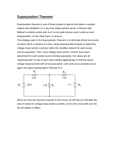 Superposition Theorem Superposition Theorem