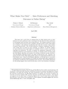 What Makes you Click? Mate Preferences and Matching Outcomes