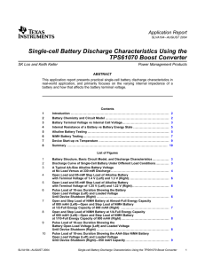 Single-cell Battery Discharge