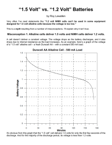 “1.5 Volt” vs. “1.2 Volt” Batteries