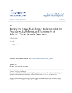 Taming the Rugged Landscape - DigitalCommons@URI