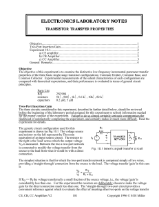 CE, CB, CC Amplifiers V2 101 Copyright 1996 © M H Miller