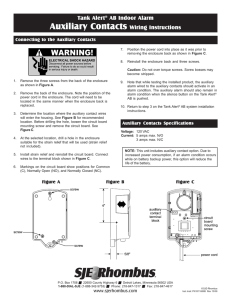 Auxiliary Contacts Wiring Instructions