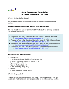 Using Progressive Time Delay to Teach Functional Life Skills