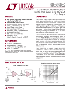 LT1366/LT1367/LT1368/LT1369 - Dual and Quad Precision Rail