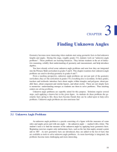 Finding Unknown Angles