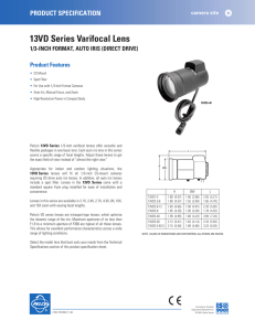 Pelco 13VD Series Varifocal Lens_spec