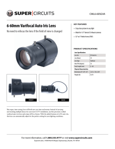 6-60mm Varifocal Auto Iris Lens