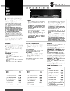 CH1 CH2 CH4 - HARMAN Professional Solutions