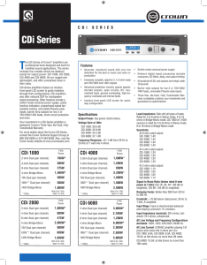 CDi Series - Performance Audio