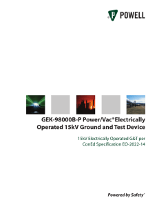 GEK-98000B-P Power/Vac Electrically Operated 15kV Ground