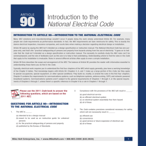 Introduction to the National Electrical Code
