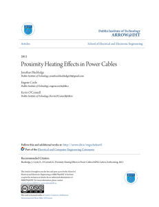 Proximity Heating Effects in Power Cables