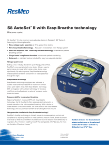 S8 AutoSet™ ll with Easy-Breathe technology