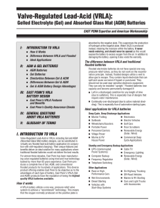 Valve-Regulated Lead-Acid (VRLA):