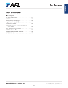 Bus Dampers Table of Contents