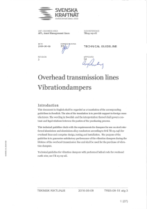 Overhead transmission lines Vibrationdampers