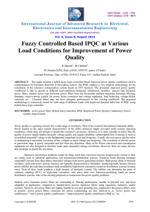Fuzzy Controlled Based IPQC at Various Load