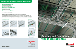 Bonding and Grounding wire mesh cable tray.
