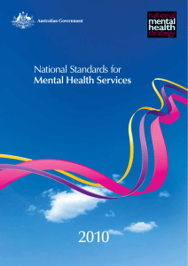 National Standards for Mental Health Services 2010