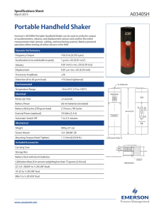 Portable Handheld Shaker - Emerson Process Management