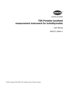 TSS Portable handheld measurement instrument for turbidity