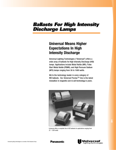 Ballasts For High Intensity Discharge Lamps