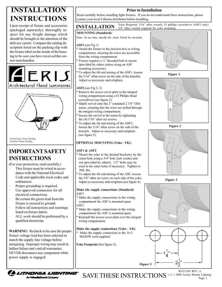 installation instructions