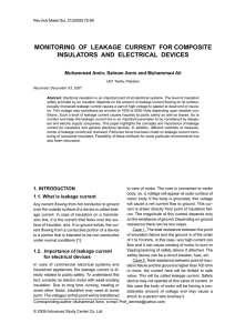 MONITORING OF LEAKAGE CURRENT FOR COMPOSITE