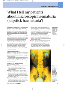 What I tell my patients about microscopic haematuria (`dipstick