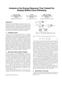 Analysis of the Energy-Response Time Tradeoff for Delayed Mobile