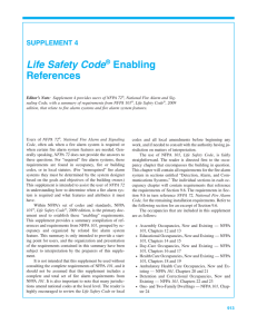 Life Safety Code® Enabling References