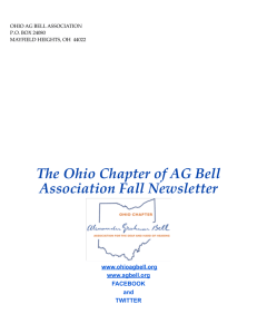 Draft AG Bell Newsletter August 2013