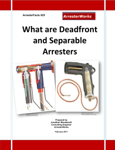 What are Deadfront and Separable Arresters