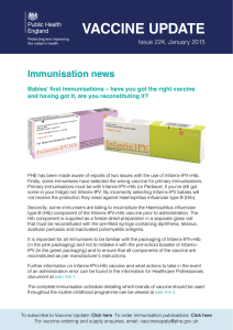 Vaccine update: Issue 224, January 2015