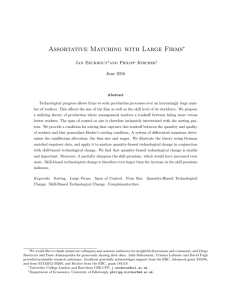 Assortative Matching with Large Firms: Span of Control over More